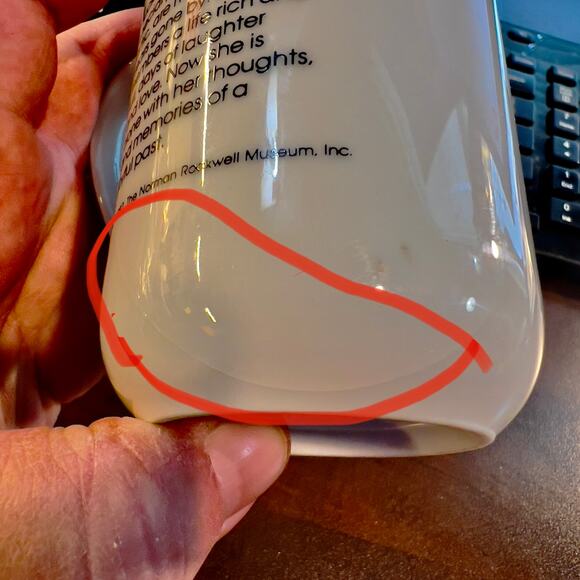 Tea Coffee Mug Norman Rockwell Museum 4" H "Memories" Vintage 1982 - Picture 4 of 8